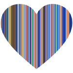 Colorful Striped Heart