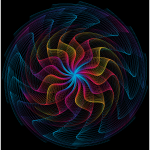 Colorful Wavy Vortex Line Art 10