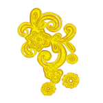 Yellow flourish decoration