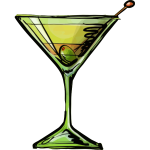 Dirty martini cocktail