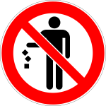 Do not litter sign vector graphics