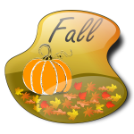 Pumpkin in fall vector image