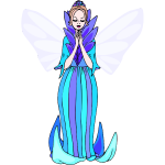 Blue praying fairy