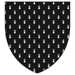 Black shield with pattern