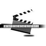 Clapperboard countdown vector illustration