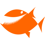 Fish silhouette vector image