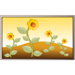 Flowers in field vector image