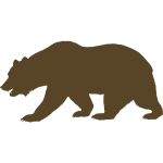 Vector clip art of bear from the Flag of California