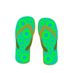 Green flip flops