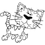 G Cartoon Cat Walking 1