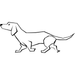 Simple vector drawing of a dog