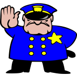 Police man vector drawing