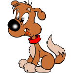 Cartoon puppy vector drawing