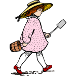 Girl with shovel