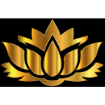 Gold Lotus Flower Silhouette