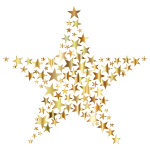 Gold Star Fractal No Background