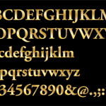 Gold Serif Letters