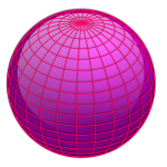 Vector image of pink globe shape