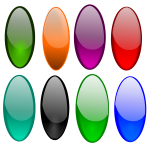 Vector image of oval shaped buttons