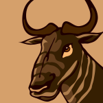 Vector graphics of gnu head