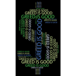 Greed word cloud