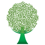 Green abstract tree