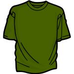 Green t-shirt vector image