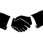 Handshake vector silhouette