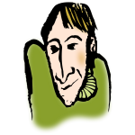 Cartoon portrait of a man