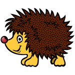 Cartoon hedgehog