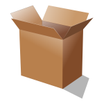 Vector illustration of open cardboard box