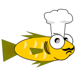 Chef fish vector image