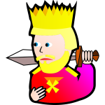 King of Hearts cartoon vector image