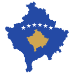 Kosovo Map Flag