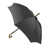 Black umbrella vector image