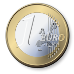 One Euro coin vector image