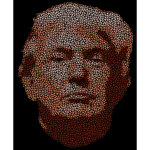 Low Poly Trump Head Wireframe