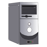 Computer system case vector image