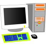 Personal computer vector clip art