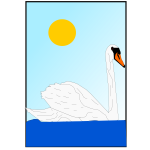 White swan vector image