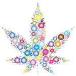 Marijuana Leaf Circles Prismatic