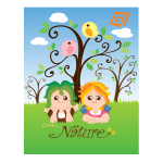 Vector image of love nature kid's poster