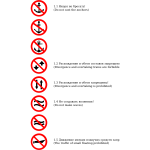 Vector graphics of a warning signs