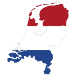 Netherlands Map Flag With Stroke