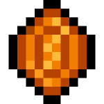 Pixel orange gem