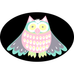 Colorful owl vector clip art