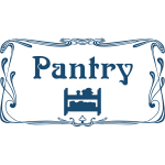 Pantry door sign