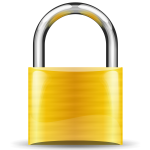 Vector graphics of padlock in watercolors