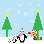 Penguin Christmas card