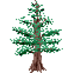 Pixel pine tree image